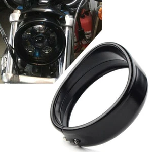 5.75" Headlight Trim Ring Visor Decorate Fit Harley Dyna Street Bob FXDB 94-2020 - Picture 1 of 8