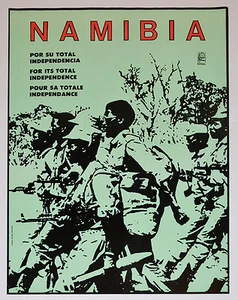 1986 Original Cuba Political Poster.Cold War Graphic art.Africa Namibia Freedom - Picture 1 of 3