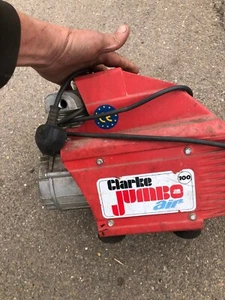CLARKE JUMBO AIR COMPRESSOR 240 V UNTESTED EXPORT ETC CHEAP LOOK D I Y - Picture 1 of 2