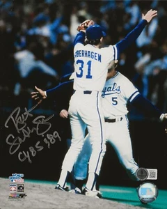 Bret Saberhagen signed Kansas City Royals 8x10 photo W/ Inscription Beckett COA - Picture 1 of 1