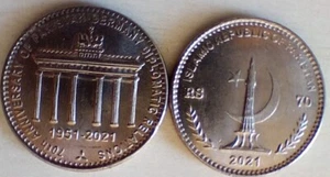 Pakistan 70 Rupien 2021 Jahrestag Deutschland Diplomatische Beziehungen Gedenkmünze - Bild 1 von 1