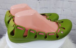 Crocs Women's Springi Green/Pink Relaxed Fit Ballet Flat, Sz. 9