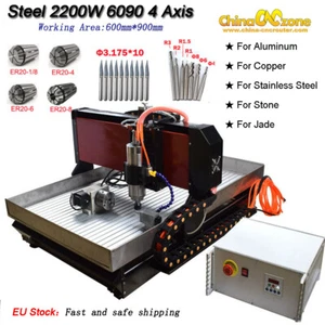 2200W 4axis CNC Cutting Machine Steel 6090 Router Engraving Machine Mach 3 USB - Bild 1 von 8