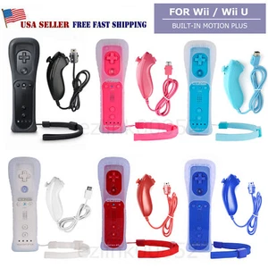 Wii Nunchuck Remote Controller w/Motion Plus Compatible with Wii U / Wii Console - Picture 1 of 30