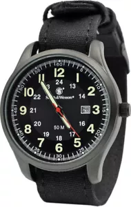 Smith & Wesson Cadet Black GFN Strap Water Resistant Wrist Watch W369GR - Picture 1 of 1