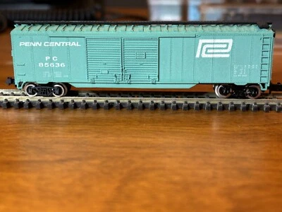 N Scale Atlas Penn Central 50' Double Door Boxcar 85636 In Original Case - Image 1 of 4