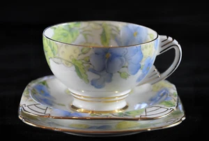 c1935 Stunning Art Deco Paragon Fine China "Honesty" Trio S1053 Superb Condition - Picture 1 of 12