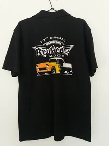 Revheads Narrogin WA 17th Annual 2009 Black Polo Shirt Classic Muscle Cars - Picture 1 of 4