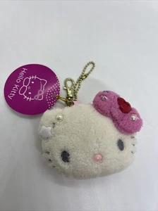 PORTAMONETA HELLO KITTY PELUCHE BORSELLINO 9x8 PORTACHIAVI BORSA - Foto 1 di 7