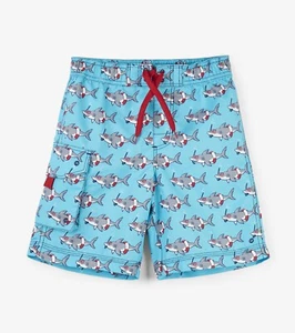 Costume da bagno nuovo Hatley snorkeling squali tavola pantaloncini tronchetti età 5 6 7 8 10 - Foto 1 di 3