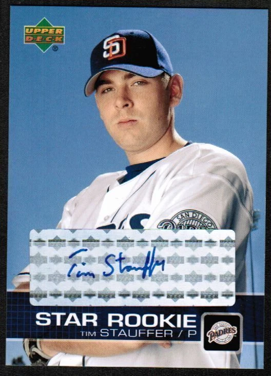 2003 Upper Deck Prospect Premieres #P71 Tim Stauffer XRC Auto (ref 5840) - Image 1 of 1