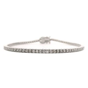 Brand New 2cttw Natural Diamond Tennis Bracelet in White Gold 7" - Picture 1 of 6
