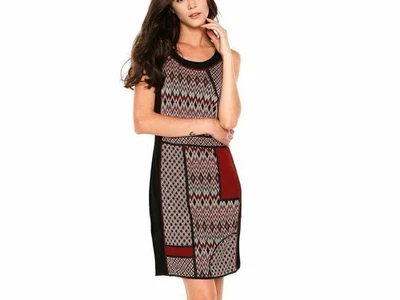 Desigual Damen Shift Kleid Knielang Geometrisch Sg7 Größe XS EU 36 - Bild 1 von 3