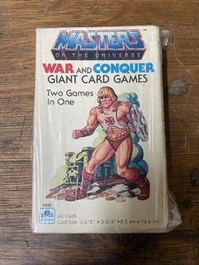 New Sealed MASTERS OF THE UNIVERSE WAR & CONQUER GIANT CARD GAME HE-MAN 1983 - Picture 1 of 2