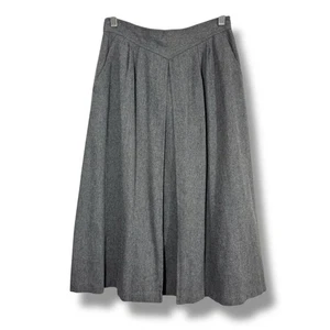 Vintage Kay Warner Gray Wool Blend Skirt - Picture 1 of 10