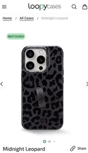 Loopy Midnight Leopard Iphone 15 Pro Case - Photo 1 sur 3