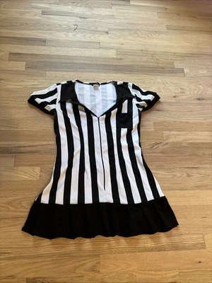 Women's Sexy Referee Halloween Costume Size Large Lady Princess Dress Zip - Image 1 of 4