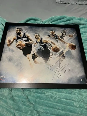 Фотопечать с автографом Тони Паркера 20x24 дюйма металлик шпоры фанатики сертификат подлинности - Изображение 1 из 4
