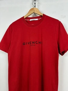 Herren T-Shirt Givenchy Distressed Logo Rot Größe M - Bild 1 von 22