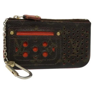 Auténtico monedero naranja LOUIS VUITTON con monograma Perfo Pochette Cles M95222 ac3778 Foto 1 de 4