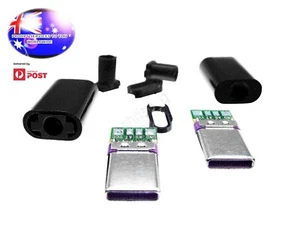 From OZ Quality 2PC USB-C Male Plug 4 Pin Solder Type Connector +FREEPOST! - Bild 1 von 5