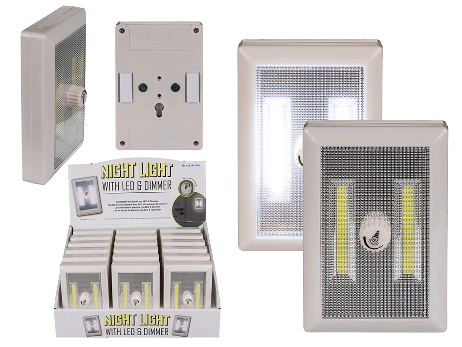 Luce da notte in plastica con LED & dimmer 1pezzo - Immagine 1 di 1