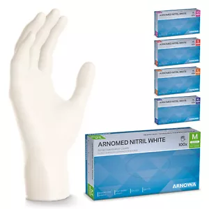 Nitril Handschuhe Weiß Einweg Handschuhe ARNOMED Einmal Handschuhe Gr. XS-XL - Bild 1 von 6