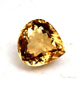 16.85 Ct Natural Orange Yellow Citrine Certified Heart Cut Loose Gemstone Brazil - Picture 1 of 5