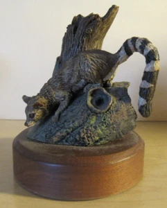 Ring Tailed Cat Lemur Audubon Bronzes Hamilton Collections Deaton 1977 Wildlife - Picture 1 of 6