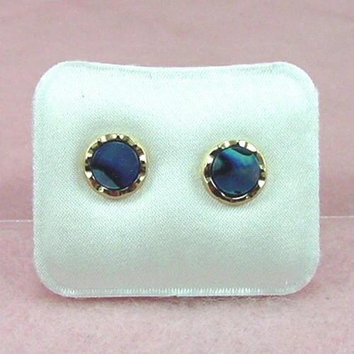 Paua Joyería - Chapado en Oro Pendientes de Botón (PE213) - Imagen 1 de 1