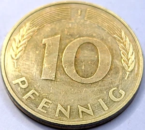 1981 J GERMANY 10 PFENNIG HAMBURG MINT KM# 108 US SELLER COMBINED SHIPPING - Picture 1 of 2