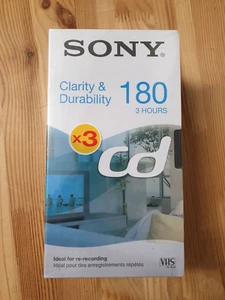 New/Sealed - VHS Tape - 3-PACK SONY 180 CD (180 minutes) - Afbeelding 1 van 4