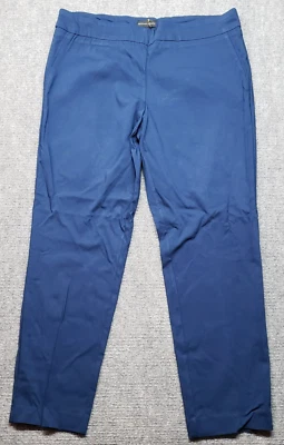 Pantalones Adrienne Vittadini para mujer 14 azules lisos elásticos cintura bolsillo elástico nuevos Foto 1 de 4