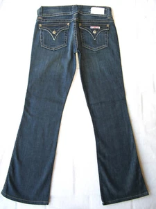 Hudson Signature Bootcut Jean Women Size 27 Blue Distressed+Stretch+Flaps L29.5 - Picture 1 of 11