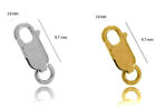 Karabiner Für Kettchen Oder Armband aus Weißgold Oder Gelb 18 CT (14)