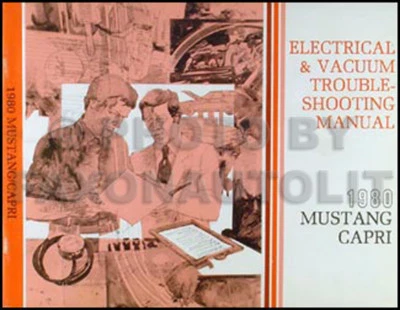 1980 Ford MUSTANG Y Capri Eléctrico Y Vacío Problemas Manual Mercury - Imagen 1 de 2