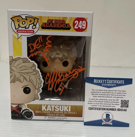 Clifford Chapin Signed Katsuki Bakugo 249 My HERO ACADEMIA Funko Pop BECKETT 4 Cover