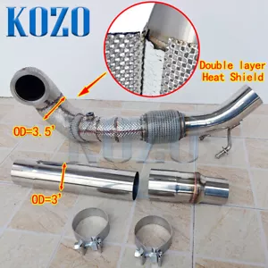 Turbo Downpipe Exhaust Pipe for VW GOLF GTI MK7 MK7.5 EA888 2.0T Engine 13-19 - Picture 1 of 12