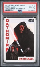 2023 Topps Star Wars Throwback Thursday Darth Maul Card #13 PSA 10 Gem Mint