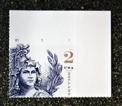 2018USA #5296 $2.00 Statue of Freedom - Plate Number Single  -  Mint  NH - Image 1 of 2