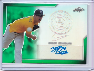 2017 Leaf Perfect Game MASON DENABURG Green AUTO Autograph RC Rookie 5/10 - Image 1 of 2