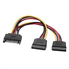 15 Pin SATA Male to 2 SATA Female Power Extension Y Splitter Cable Adapter Cable