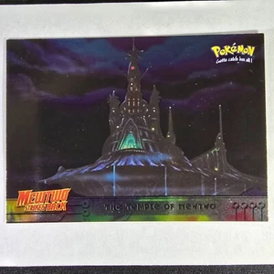 The Temple of Mewtwo #18 Foil Blue Logo 1999 Topps Pokemon the First Movie Topps - Picture 1 of 2