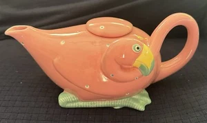 Pink Flamingo Teapot Fitz & Floyd 1985 Vintage Ceramic Provincetown Mass Find! - Picture 1 of 5