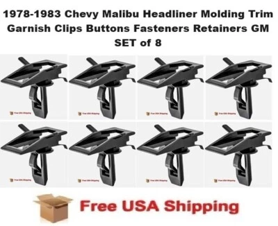 Chevy Malibu GM 1978-1983 techo moldura adorno clips botones sujetadores Foto 1 de 2