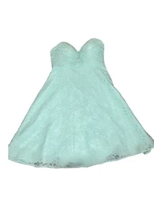 MORILEE MADELINE GARDNER 31034 Mint Lace Strapless Short Dress Prom/Bridesmaids - Picture 1 of 12