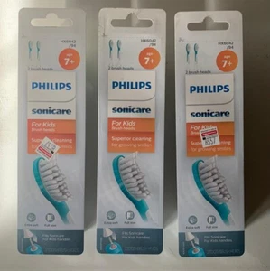 (3) Philips Sonicare For Kids Toothbrush Refills Extra Soft Standard Size 2packs - Picture 1 of 5