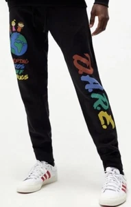 Pacsun DARE Jogginghose Herren schwarz bedruckt M - Bild 1 von 6