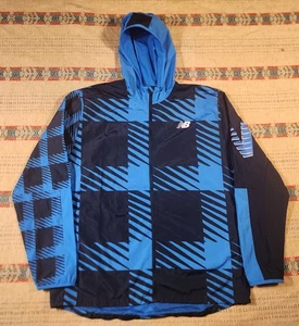 Chaqueta cortavientos New Balance para hombre estampada vuelo rápido azul marino gimnasio entrenamiento XL - Imagen 1 de 9