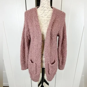 Love Tree Popcorn Eyelash Knit Cardigan Size Medium - Picture 1 of 8